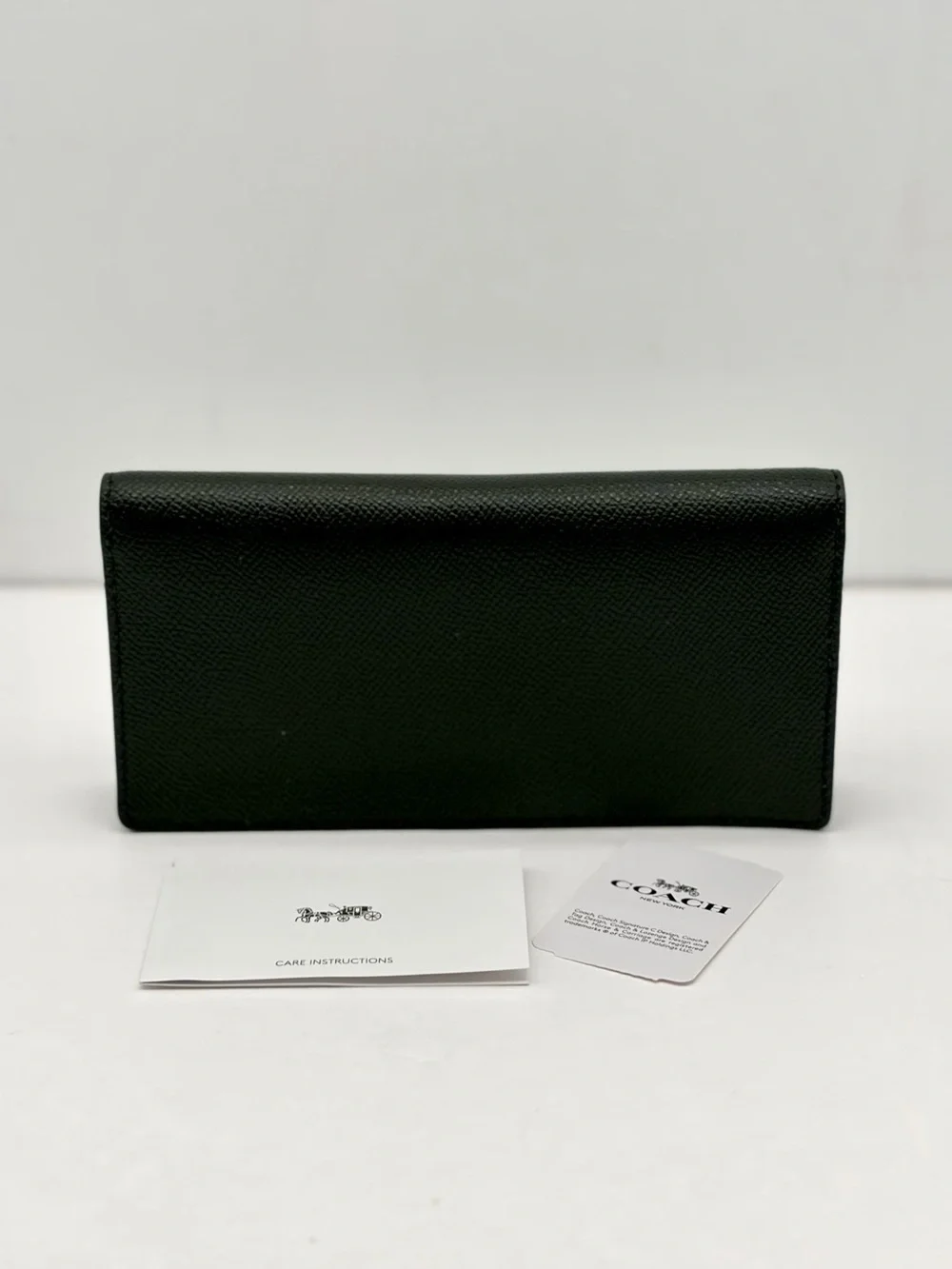 COACH Black Leather Bifold Wallet Black